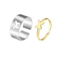 thumbnail image 1 of Geometric Alloy Index Finger Rings Set, European American Style Temperament Personality Cold Style Rings for Women, 1 of 4