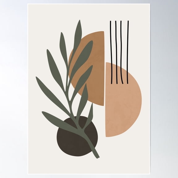 Geometric And Organic Elements 2 Poster Wall Art, Modern Wall Decor For Living Room Bedroom, 24x36 UNFRAMED