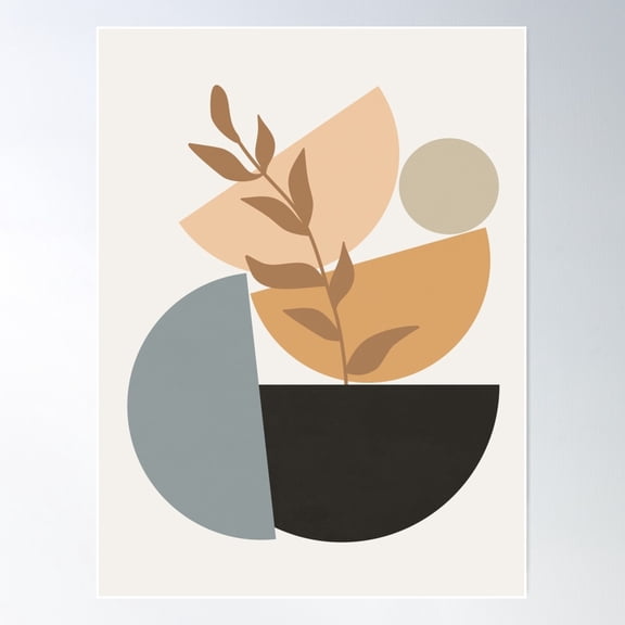 Geometric And Organic Elements Ii Poster Wall Art, Modern Wall Decor For Living Room Bedroom, 12x18 UNFRAMED