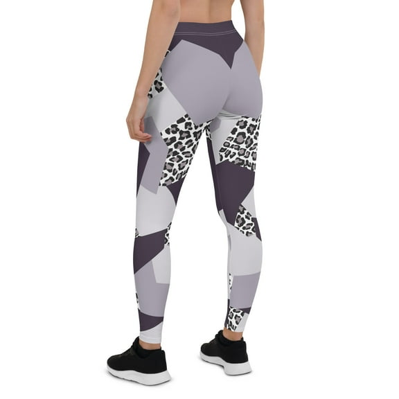 Geometric Animal Print Leggings Size: L for Women | FIERCEPULSE