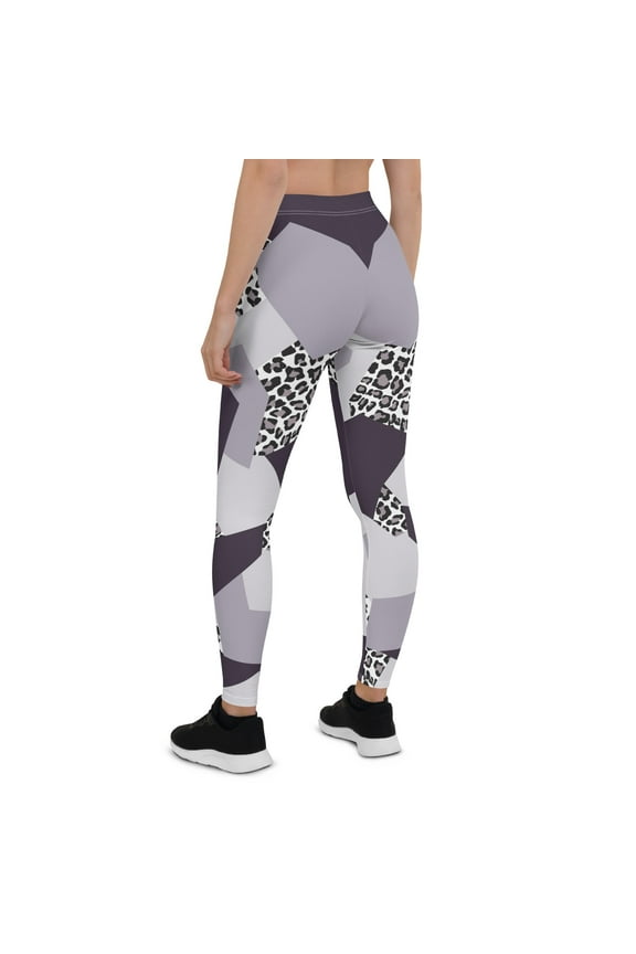Geometric Animal Print Leggings Size: XS for Women | FIERCEPULSE