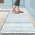 thumbnail image 1 of Geometric Anti Fatigue Kitchen Mats, Waterproof Non-Slip Cushioned Blue Kitchen Rugs,Ergonomic Comfort Memory Foam Standing Desk for Office,Laundry Room,Sink 17.3"x29" + 17.3"x47"(2 PCS), 1 of 6