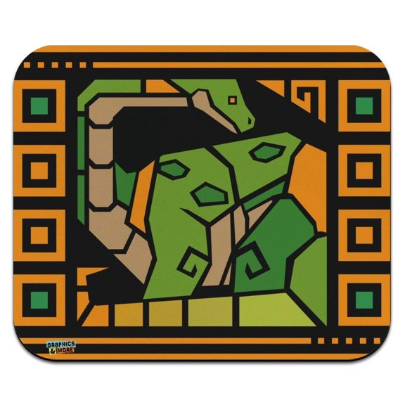 Geometric Apatosaurus Brontosaurus Dinosaur Aztec Mayan Style Low Profile Thin Mouse Pad Mousepad
