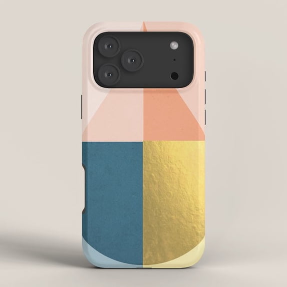 Geometric Arch and Color Block Tough Case for Apple iPhone Series ...