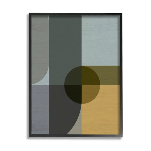 Geometric Arched Contemporary Shapes Abstract Graphic Art Black Framed Art Print Wall Art