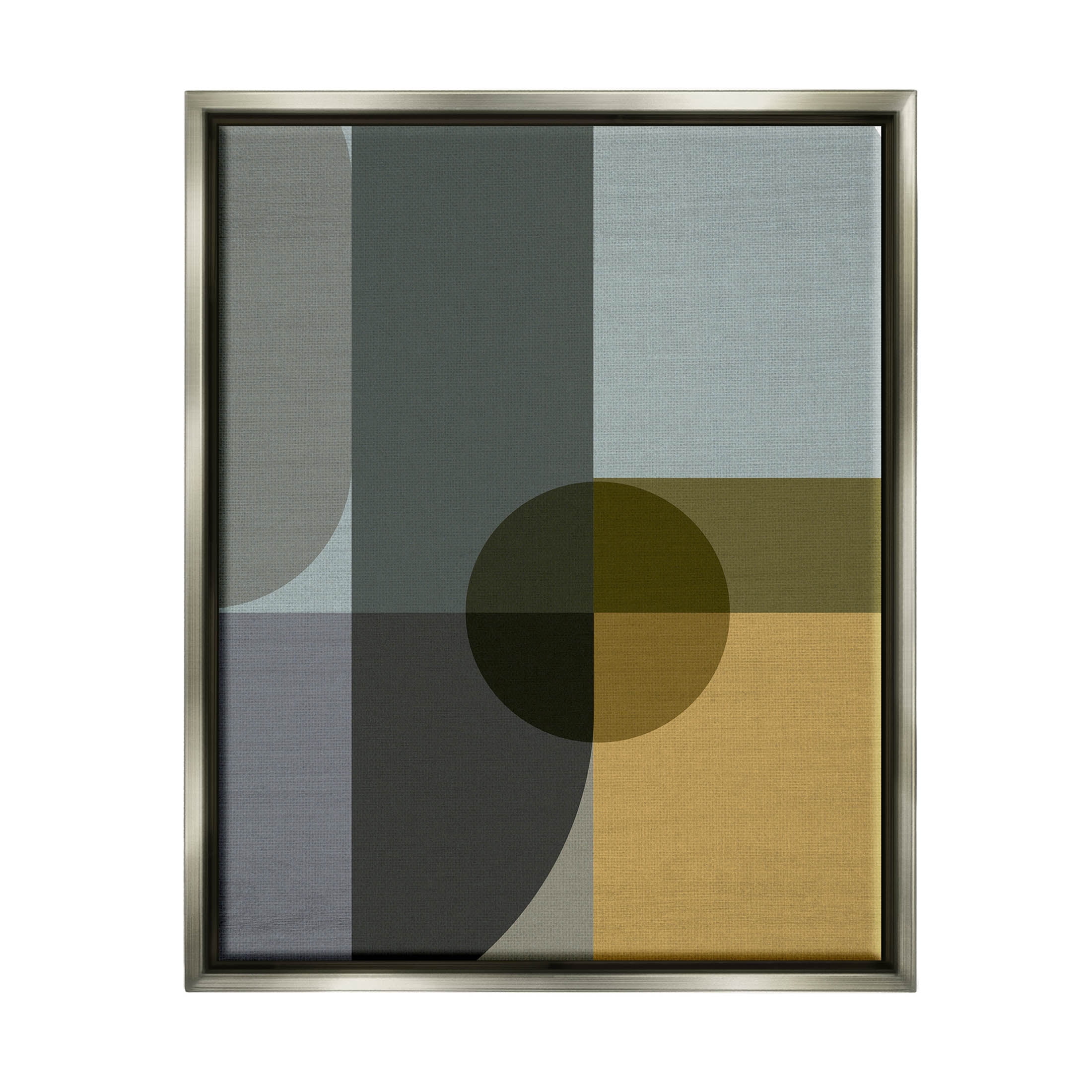 Geometric Arched Contemporary Shapes Abstract Graphic Art Luster Gray Framed Art Print Wall Art