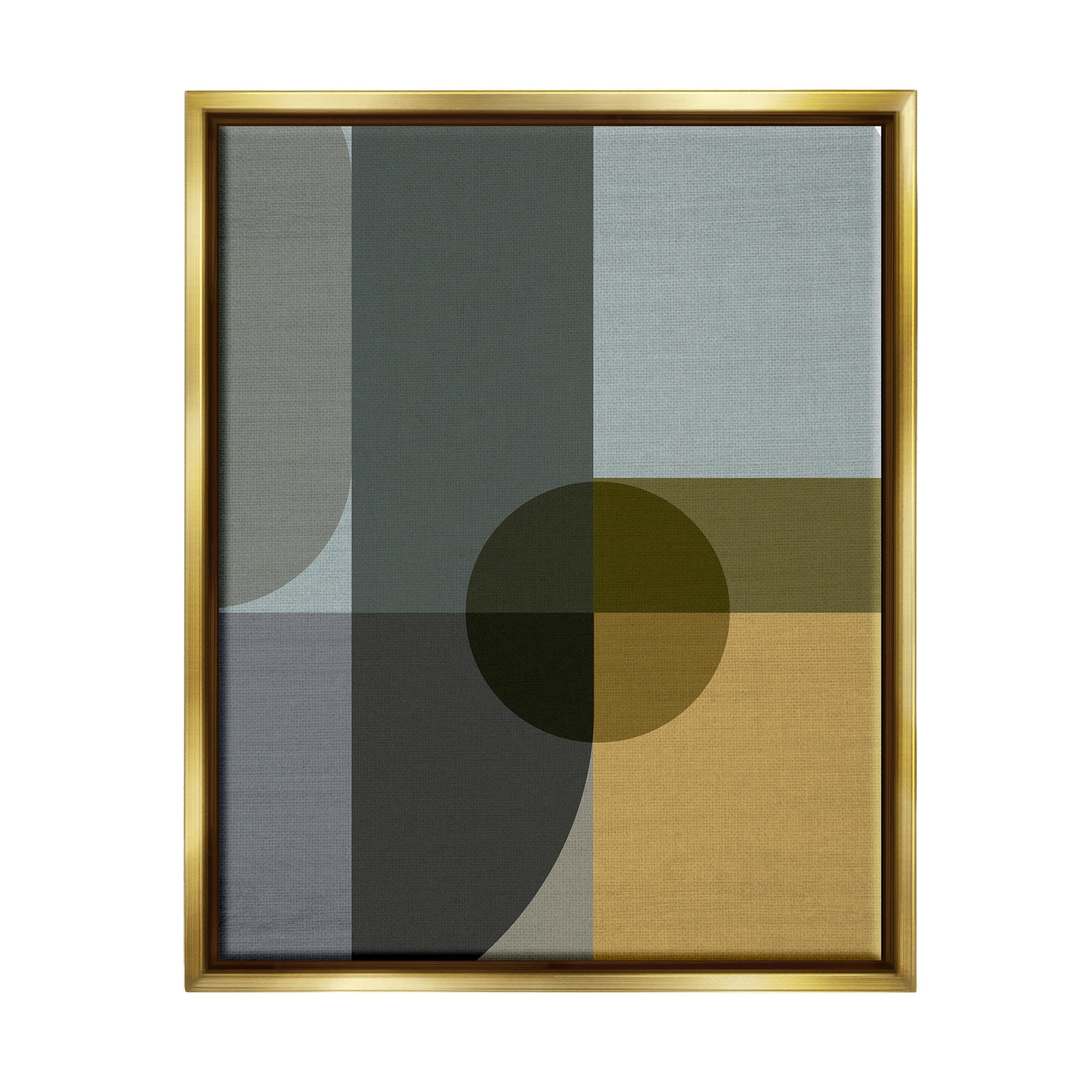 Geometric Arched Contemporary Shapes Abstract Graphic Art Metallic Gold Framed Art Print Wall Art