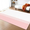 thumbnail image 1 of Geometric Area Rug 4'x6' Luxurious Pink and White Stripes Geometric Modern Art Washable Area Rugs Non Shedding Floor Carpet Rubber Backing Non-Slip Indoor Mats for Living Room Bedroom Kitchen, 1 of 8