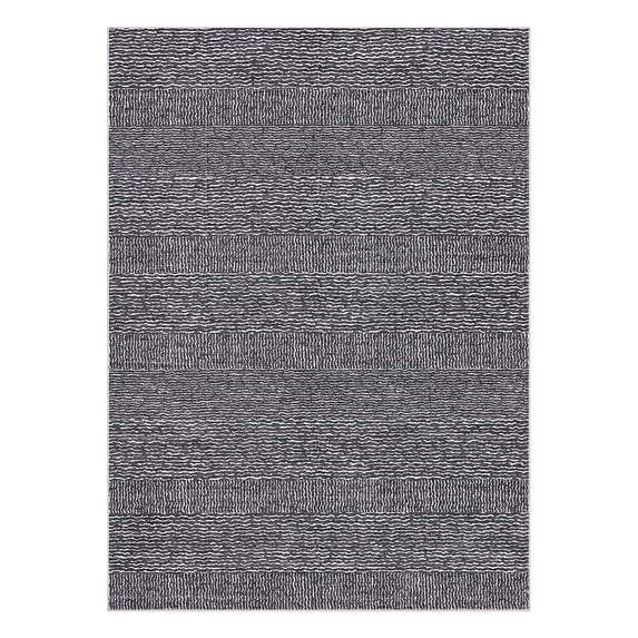 Geometric Area Rug 9x12 ft - Contemporary Washable Carpet for Bedroom