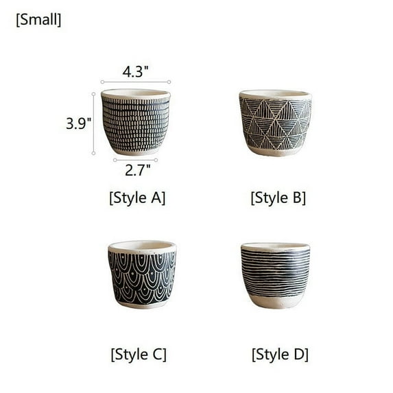 Geometric Art Concrete Flower Pot
