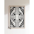 Geometric Art Deco Wall Art Print, Black And White Abstract, Modern ...