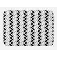 thumbnail image 1 of Geometric Bath Mat, Abstract Continuous Little Square Dots and Zigzags Contemporary Art, Plush Bathroom Decor Mat with Non Slip Backing, 29.5" X 17.5", Charcoal Grey and White, by Ambesonne, 1 of 2