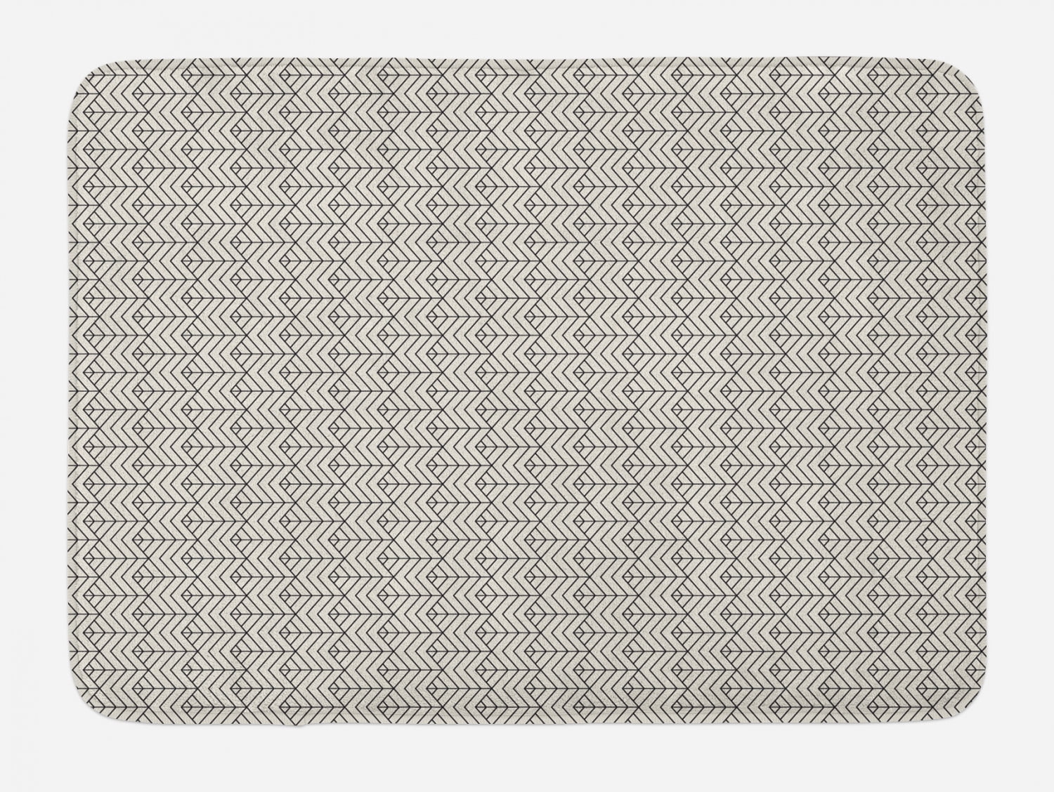 Angled Shower Rugs Geometric Bath Mat, Angled Lines Optical Illusion 3D Style Cubes ...