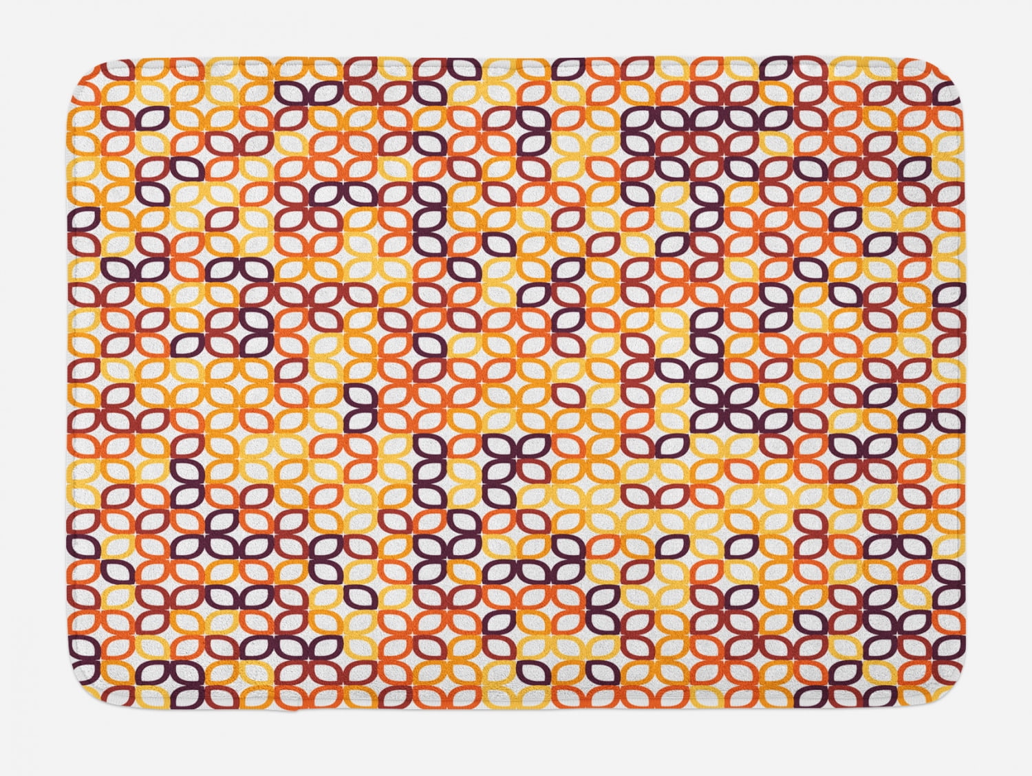 Geometric Bath Mat, Complex Structured Geometric Petal Pattern with ...