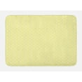thumbnail image 1 of Geometric Bath Mat, Modern and Simple Pattern with Abstract of Squares and Direction Pointers, Plush Bathroom Decor Mat with Non Slip Backing, 29.5" X 17.5", Yellow and White, by Ambesonne, 1 of 2