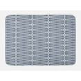 thumbnail image 1 of Geometric Bath Mat, Oriental Inspiration Plant Patterned Line Art Ornamental Design Elements Squares, Non-Slip Plush Mat Bathroom Kitchen Laundry Room Decor, 29.5 X 17.5 Inches, Grey White, Ambesonne, 1 of 2