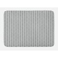 thumbnail image 1 of Geometric Bath Mat, Rhythmic Classical Abstract Triangles Elements Print on Plain Backdrop, Plush Bathroom Decor Mat with Non Slip Backing, 29.5" X 17.5", White Charcoal Grey, by Ambesonne, 1 of 2