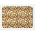 thumbnail image 1 of Geometric Bath Mat, Square Pattern with Many Earthy Tones Geometric Illustration Mosaic Style Design, Plush Bathroom Decor Mat with Non Slip Backing, 29.5" X 17.5", Multicolor, by Ambesonne, 1 of 2