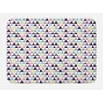 thumbnail image 1 of Geometric Bath Mat, Triangle with Grunge Effect Colorful Paint Dripping Pattern Hipster Mosaic Design, Plush Bathroom Decor Mat with Non Slip Backing, 29.5" X 17.5", Multicolor, by Ambesonne, 1 of 2