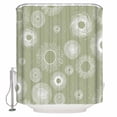 thumbnail image 1 of Geometric Bathroom Shower Curtains with 12 Hooks Polyester Waterproof Shower Curtain for Stalls and Bathtubs Abstract Sage Green White Boho Circle Dot Decorative Bathroom Privacy Curtain 72x72 Inches, 1 of 9
