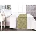 thumbnail image 1 of Geometric Bed Runner, Abstract Inspired Overlapping Curvy Stripes and Rounds Sun Art, Decorative Accent Bedding Scarf for Hotels Homes & Guest Rooms, King, Avocado Green and Green Brown, by Ambesonne, 1 of 3