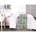 thumbnail image 1 of Geometric Bed Runner, Retro Design Maze Inspired Rectangles Pattern in Neutral Boho Theme, Decorative Accent Bedding Scarf for Hotels Homes & Guest Rooms, Queen, Champagne and Mustard, by Ambesonne, 1 of 3