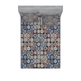 thumbnail image 1 of Geometric Bedding Set with Sheet & Covers, Modern Ring Formed Round Spiral Vortex Circles in Many Tones Work of Art, Printed Bedroom Decor 2 Shams, 4 Sizes, Royal Blue Umber, by Ambesonne, 1 of 3