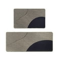 thumbnail image 1 of Geometric Beige Kitchen Mat Set, 1 of 7