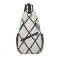 thumbnail image 1 of Geometric Black And White Texture Sling Chest Crossbody Bag Men Abstract Geometry Pattern Shoulder Backpack for Travel Cycling, 1 of 7
