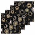 thumbnail image 1 of Geometric Black Kitchen Dish Towels for Drying Dishes Set of 4, Abstract Goldeb White Boho Circle Dot Waffle Weave Microfiber Hand Tea Bathroom Towels Quick Dry & Absorbent Towel 12x12, 1 of 7