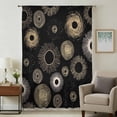 thumbnail image 1 of Geometric Black Sheer Curtains 63 Inches Long, Abstract Goldeb White Boho Circle Dot Light Filering Curtains, Breathable Simi Curtain Privacy Drapes for Living Room Bedroom Window Treatment, 1 of 9