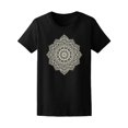 thumbnail image 1 of Geometric Black & White Mandala T-Shirt Women -Image by Shutterstock, Female x-Large, 1 of 2