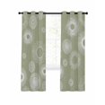 thumbnail image 1 of Geometric Blackout Curtains, Light Blocking Print Window Curtains, Abstract Sage Green White Boho Circle Dot Thermal Insulated Window Drapes for Living Room Kitchen Cafe 2 Panels, 55"W x 39"L, 1 of 9
