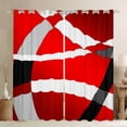 thumbnail image 1 of Geometric Blackout Curtains Red Black White Grey Bold Stripe Abstract Curtains & Drapes,Striped Lines Window Curtains Stripes Geometry Window Treatments 38"Wx45"L, 1 of 5