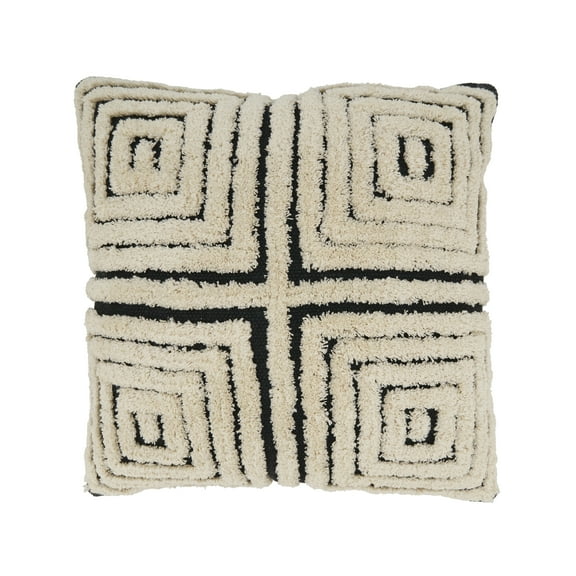 Geometric Bliss Tufted Throw Pillow Cover
