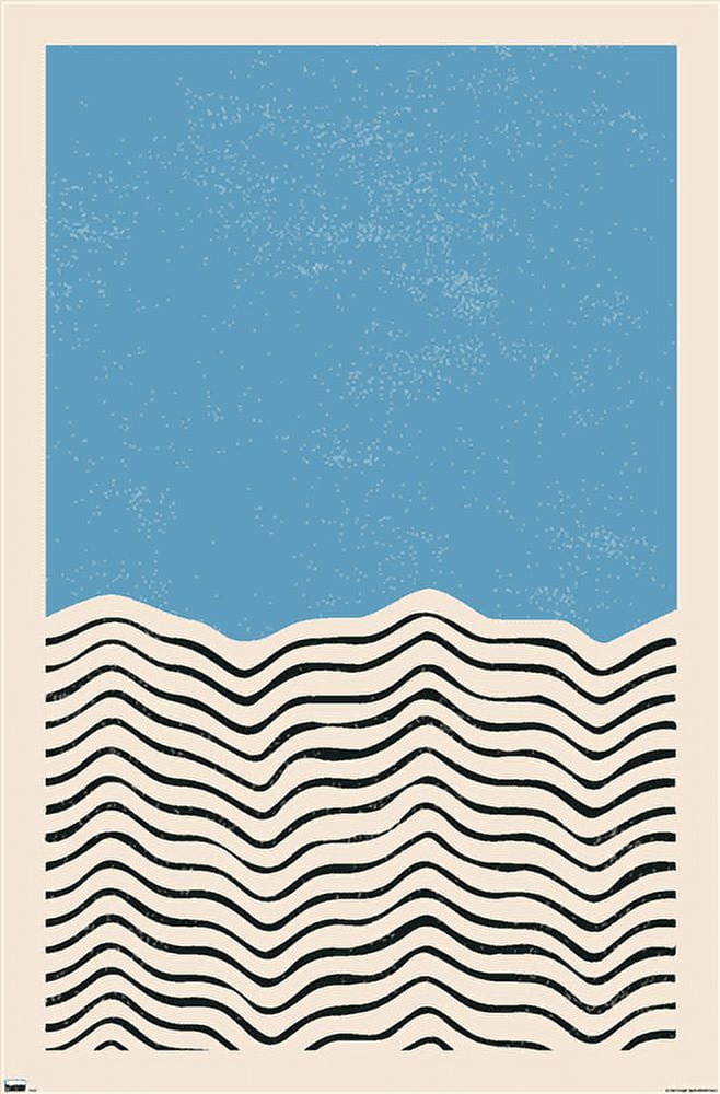 Geometric - Blue Wall Poster, 14.725" x 22.375"