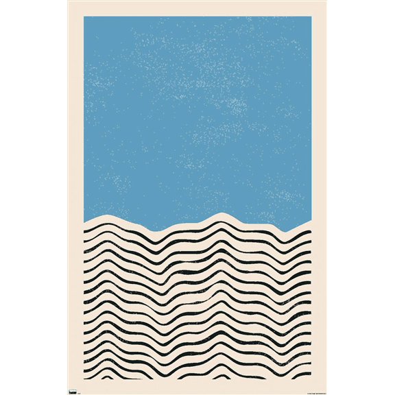 Geometric - Blue Wall Poster, 14.725" x 22.375"
