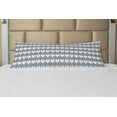 thumbnail image 1 of Geometric Body Pillow Case Cover with Zipper, Modern Nested Repeating Diamond Line Pattern with Vertical Lines, Decorative Accent Long Pillowcase, Dried Rose Slate Blue, by Ambesonne, 1 of 1
