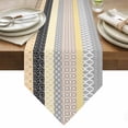 thumbnail image 1 of Geometric Bohemia Table Runner 90 Inches Long Stripes Brown Yellow and Black Table Runners for Dining Room Tabletop Dresser Scarf Home Party Banquet Wedding Holiday Decoration, 1 of 9