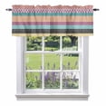 thumbnail image 1 of Geometric Bohemia Valance Curtain Stripes Blue Orange and Yellow Window Valances Rod Pocket Short Curtains Window Treatments for Kitchen Bedroom Bathroom Laundry 56" x 16", 1 of 9