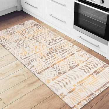 Geometric Bohemian 18"x47" Yellow Anti-Fatigue Standing Mat