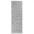 thumbnail image 1 of Geometric Bohemian Plush Shag Indoor Runner Rug, Cream/Grey, 2' 7" x 8', 1 of 7