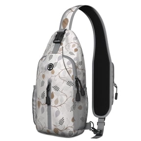 Geometric Boho Sling Backpack Abstract Pattern Lightweight Daypack for Outdoor Trips