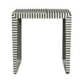 thumbnail image 1 of Geometric Bone Inlay End Table – Black & White Linear Inlay in Open Block Design, 1 of 3