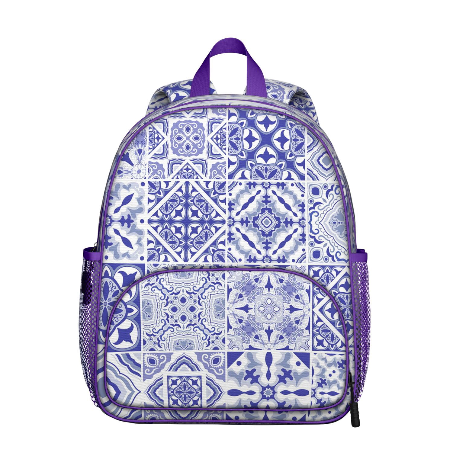 Geometric Butterfly Pattern Backpack - Ergonomic & Lightweight for Commuters