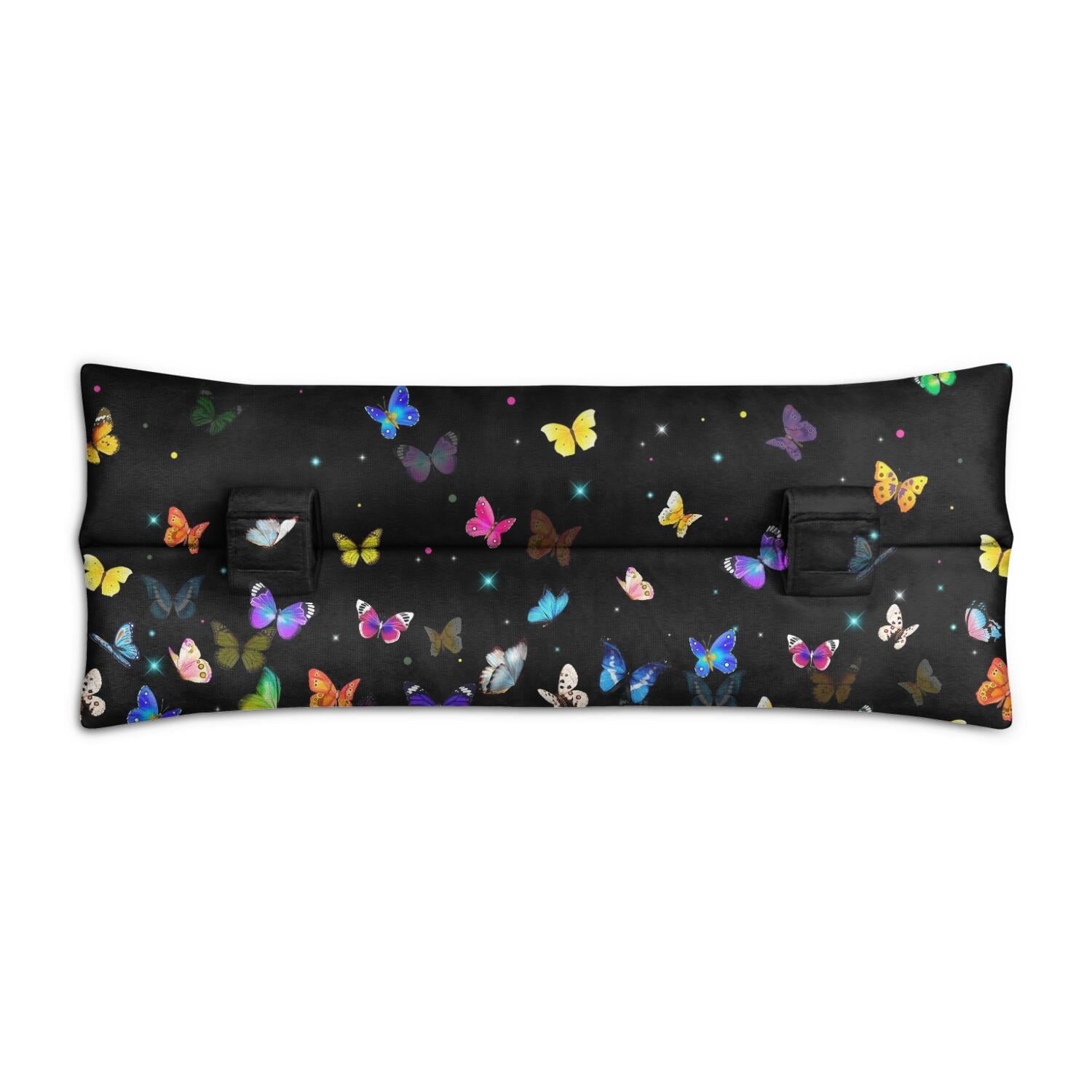 Geometric Butterfly Pattern Mastectomy Pillow for Car - Post-Surgery Seatbelt Cushion with Romantic Design - Chest Protector After Heart Surgery