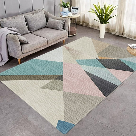 Geometric Carpet for Living Room Large Area Rugs Anti-slip Indoor Home Floor Mat Sofa Car