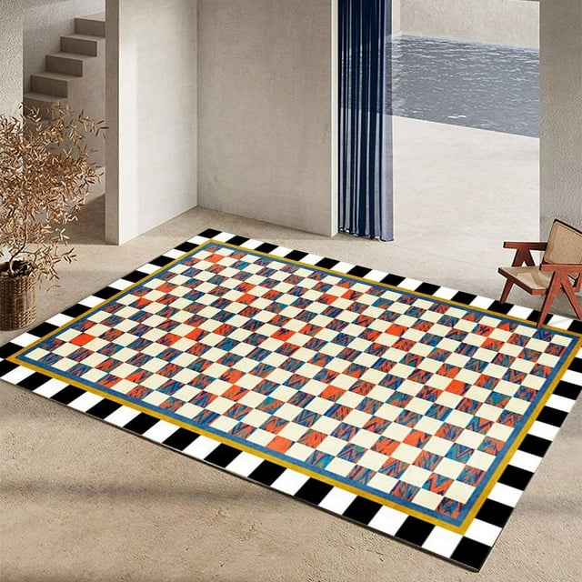 Geometric Carpets for Living Room Bedroom Area Rugs Velvet Square Fluffy Carpet Kids Room Bedside Rug Soft Home Sofa Table Mat