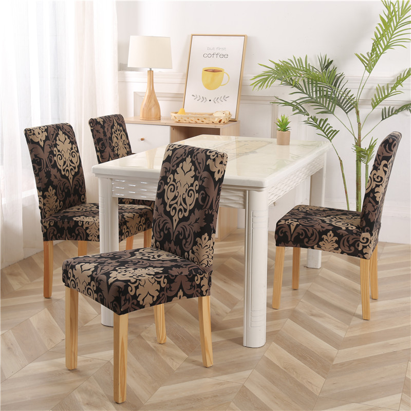 Geometric Chair Cover Elastic Seat Protector Chair Covers for Dining