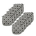 thumbnail image 1 of Geometric Chair Seating Cushion Set of 12, Repetitive Triangular Pattern Contemporary Design, Seat Pads for Office with Anti-slip Backing, 16"x16", Charcoal Grey Eggshell, by Ambesonne, 1 of 7